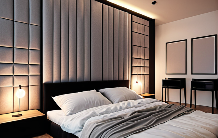 **
A cozy apartment showcasing high-density soundproofing panels on the walls, combined with sound barrier sheets. Soft lighting, modern interior design, emphasizing a quiet and peaceful living space.
**